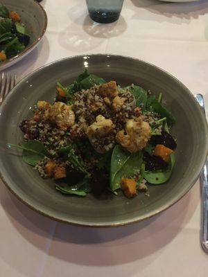 Roast vegetable quinoa salad (vegan) at Original Sin in Central Singapore