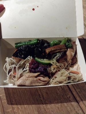 A bit of everything, paid 60twd for it at Yuan Tong 圓通素食館 in Taipei