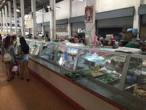 There are at least a dozen of these food stands. Probably more. at Chamlong's / The Vegetarian Society Chatuchak in Bangkok