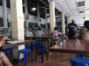 The seating area at Chamlong's / The Vegetarian Society Chatuchak in Bangkok
