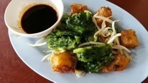 ขนมผักกาด at Chamlong's / The Vegetarian Society Chatuchak in Bangkok