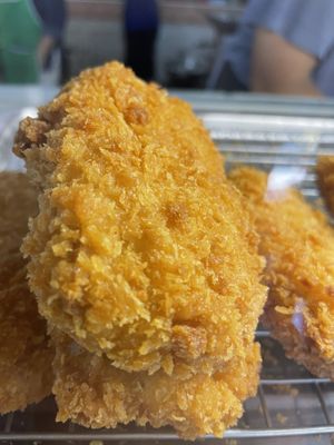 Vegan schnitzel 20THB  at Chamlong's / The Vegetarian Society Chatuchak in Bangkok