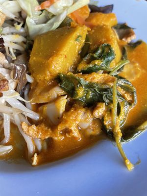Pumpkin curry   at Chamlong's / The Vegetarian Society Chatuchak in Bangkok