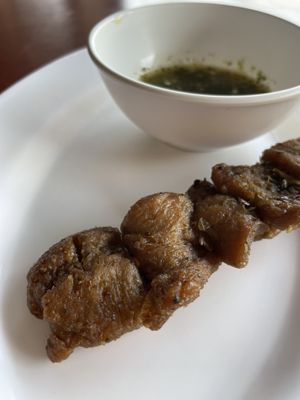 Soy Beef skewer 10 each   at Chamlong's / The Vegetarian Society Chatuchak in Bangkok