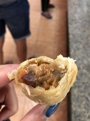 curry puff  at Chamlong's / The Vegetarian Society Chatuchak in Bangkok