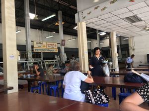 Inside the restaurant  at Chamlong's / The Vegetarian Society Chatuchak in Bangkok