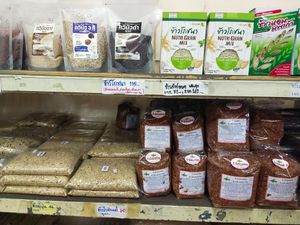 Amazing selection of natural local organic food at Chamlong's / The Vegetarian Society Chatuchak in Bangkok