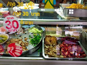 Look like meat taste like meat but it's not meat at Chamlong's / The Vegetarian Society Chatuchak in Bangkok