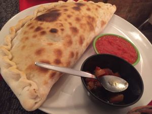 Govinda calzone at Govinda Italian Restaurant & Pizzeria in Bangkok