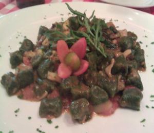 spinach pirogi  at Govinda Italian Restaurant & Pizzeria in Bangkok