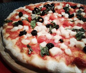 Vegan cheese pizza at Govinda Italian Restaurant & Pizzeria in Bangkok