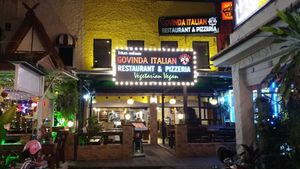 out door at Govinda Italian Restaurant & Pizzeria in Bangkok