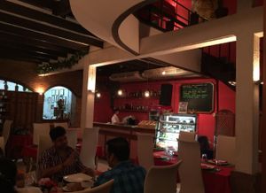 ground floor dining room at Govinda Italian Restaurant & Pizzeria in Bangkok