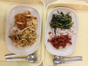 Standard 2 person meal for 100 baht at Rabiengboon - MBK in Bangkok