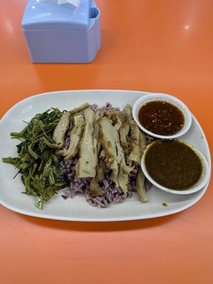 Vegetarian duck with rice at Rabiengboon - MBK in Bangkok