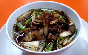 Mock duck noodle at Rabiengboon - MBK in Bangkok