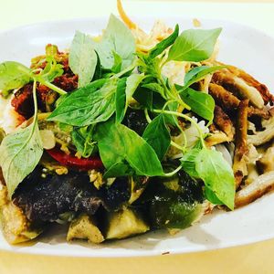 Green curry, fake meat at Rabiengboon - MBK in Bangkok