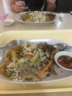 Half eaten, forgot to take a pic. I have no idea what the dishes were but they were nice  at Rabiengboon - MBK in Bangkok