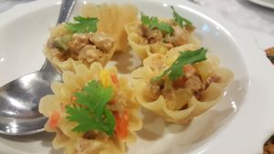 Kra-Thong Tang at The Vegetarian Cottage in Bangkok