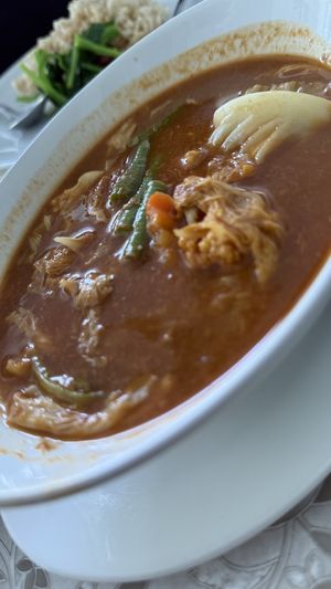 Jungle curry  at The Vegetarian Cottage in Bangkok