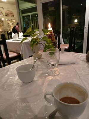 Beautiful setting at The Vegetarian Cottage in Bangkok