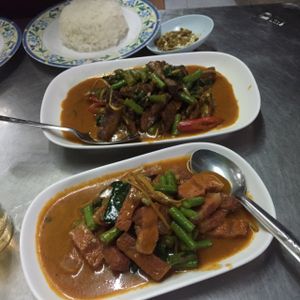 mock meat at Ruyi Vegetarian in Bangkok