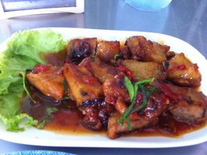 Mock Fish at Ruyi Vegetarian in Bangkok