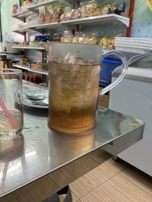 The „ice tea"  at Ruyi Vegetarian in Bangkok