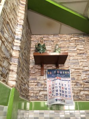 Decoration  at Ruyi Vegetarian in Bangkok