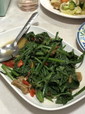 Chayote leaf  at Ruyi Vegetarian in Bangkok