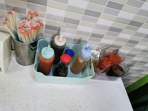 Sauces at Ruyi Vegetarian in Bangkok