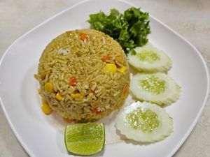 Curry rice, 70 Baht at Ruyi Vegetarian in Bangkok