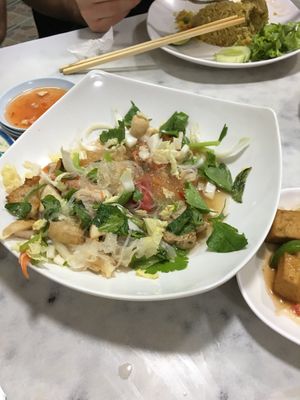 Spicy salad  at Ruyi Vegetarian in Bangkok