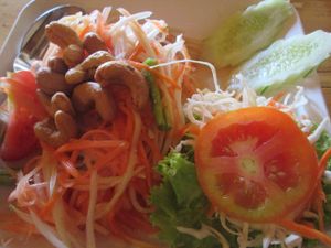 Papaya salad at Aum in Chiang Mai
