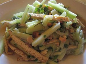 cucumber salad at Aum in Chiang Mai