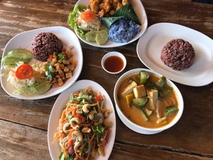 Delicious Papaya Sakad at Aum in Chiang Mai