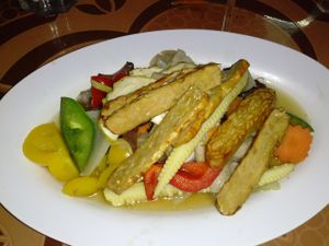 with tempeh added on at Aum in Chiang Mai