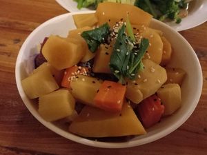 Steamed veggies at Aum in Chiang Mai