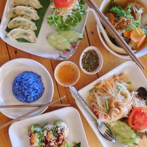 fresh vegan food at Aum in Chiang Mai