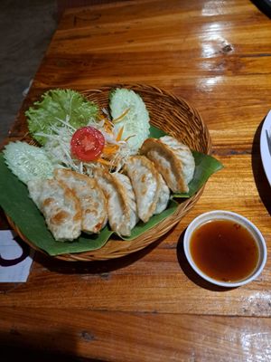 Fried dumplings at Aum in Chiang Mai