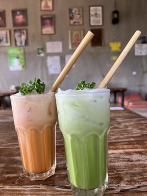 Thai teas  #Veganuary at Aum in Chiang Mai