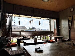 Upstairs seating  #Veganuary at Aum in Chiang Mai