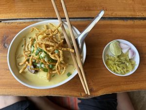 Khao soi  at Aum in Chiang Mai