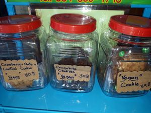 Vegan cookies! at Aum in Chiang Mai