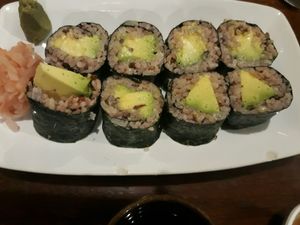 Avocado sushi at Aum in Chiang Mai