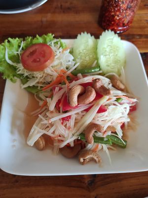 Papaya salad at Aum in Chiang Mai