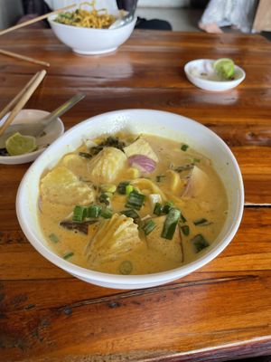 Vegan khao soi   at Aum in Chiang Mai