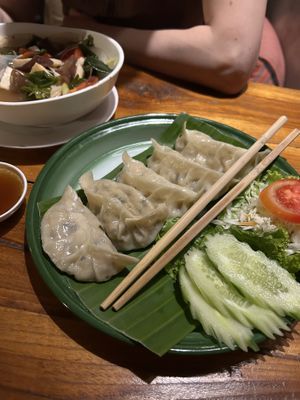 steam dumplings  at Aum in Chiang Mai