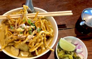 Khao soi?:) :) at Aum in Chiang Mai