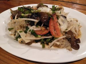Mushroom salad at Aum in Chiang Mai
